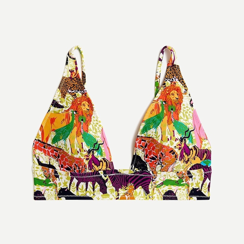 ☀️RARE☀️ J. Crew bikini set XXS in safari print!